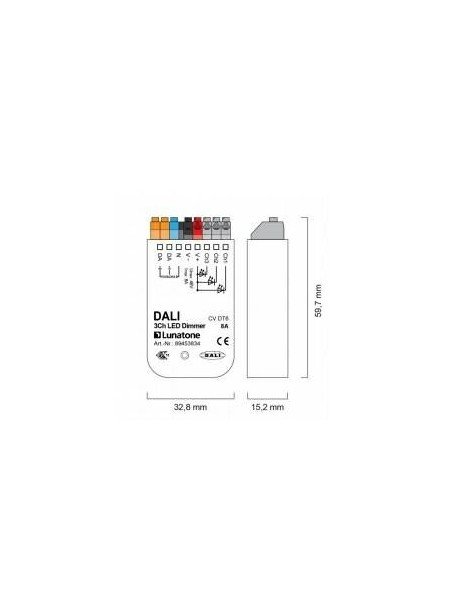 DALI 3Ch LED Dimmer 8A Sterowanie LUNATONE