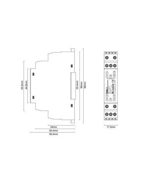 DALI 3Ch LED Dimmer 16A DIN rail Sterowanie LUNATONE